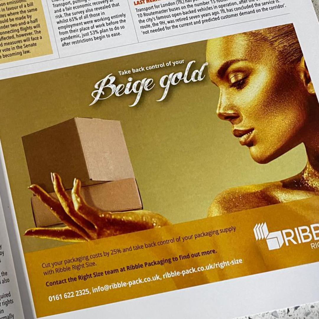 Advertising in broadsheets: Beige Gold