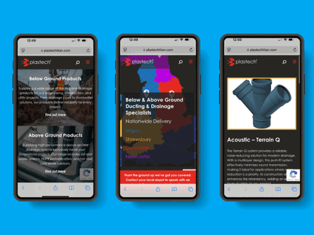 Manufacturing landing page
